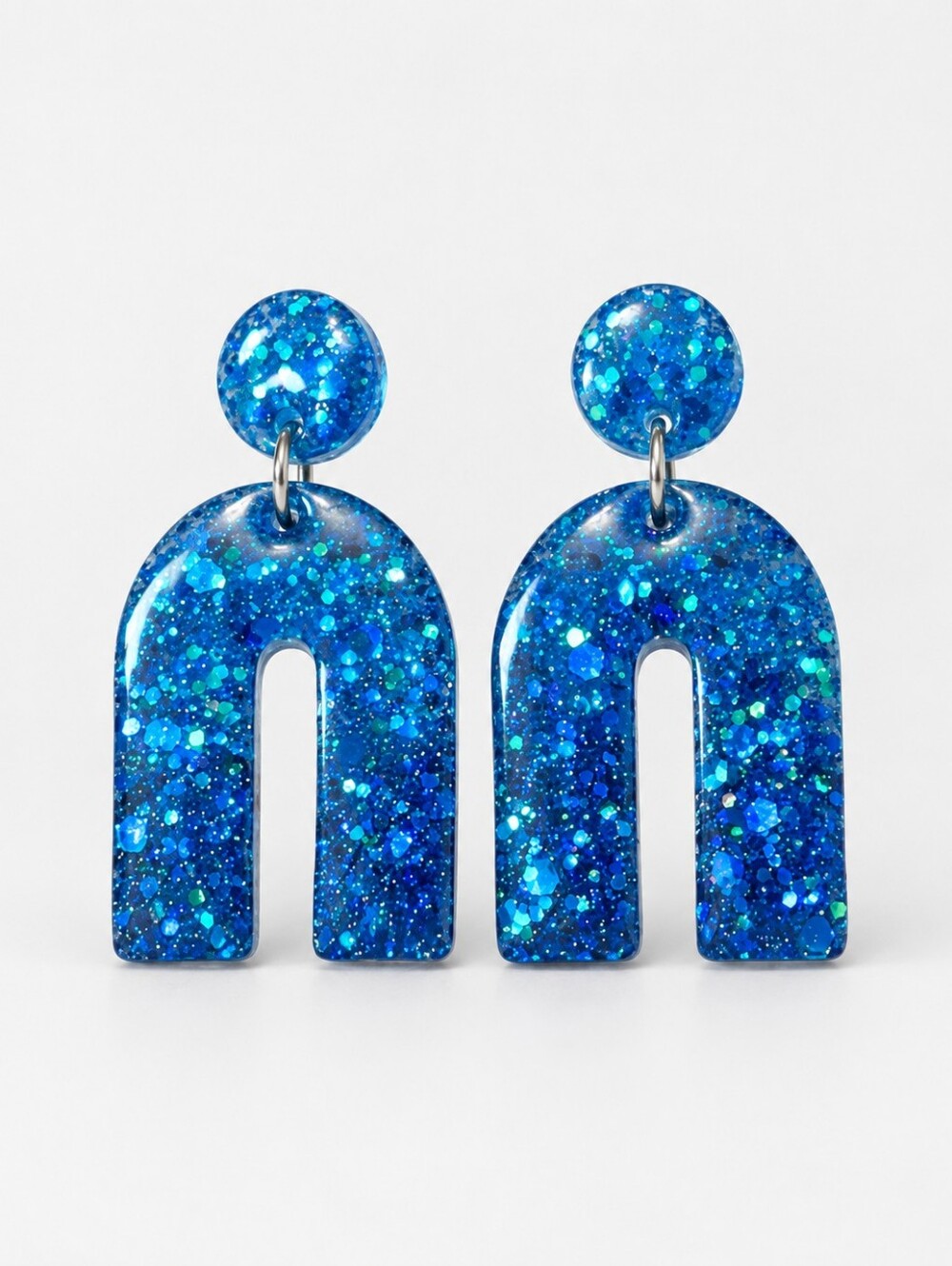 Blue Resin Earrings!!